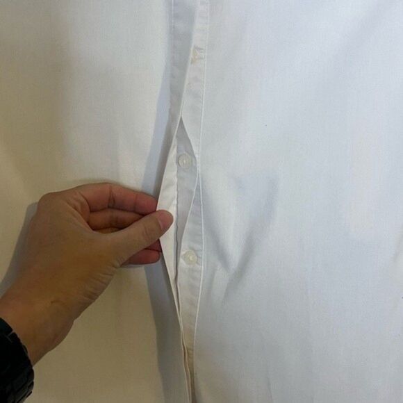 Zac & Rachel White Button Down Collared Top Size Small - Picture 6 of 8